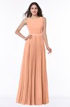 ColsBM Nicole Salmon Elegant A-line Sleeveless Chiffon Floor Length Pleated Plus Size Bridesmaid Dresses
