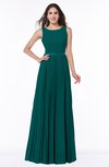 ColsBM Nicole Shaded Spruce Elegant A-line Sleeveless Chiffon Floor Length Pleated Plus Size Bridesmaid Dresses
