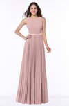 ColsBM Nicole Silver Pink Elegant A-line Sleeveless Chiffon Floor Length Pleated Plus Size Bridesmaid Dresses