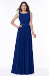 ColsBM Nicole Sodalite Blue Elegant A-line Sleeveless Chiffon Floor Length Pleated Plus Size Bridesmaid Dresses