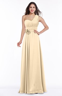 ColsBM Raquel Apricot Gelato Elegant A-line Asymmetric Neckline Sleeveless Floor Length Sash Plus Size Bridesmaid Dresses