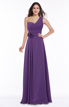 ColsBM Raquel Dark Purple Elegant A-line Asymmetric Neckline Sleeveless Floor Length Sash Plus Size Bridesmaid Dresses