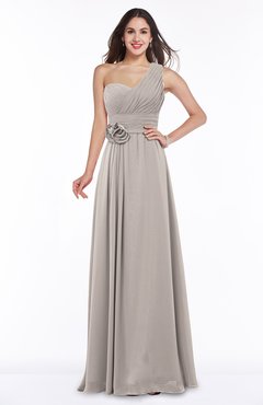 ColsBM Raquel Mushroom Elegant A-line Asymmetric Neckline Sleeveless Floor Length Sash Plus Size Bridesmaid Dresses