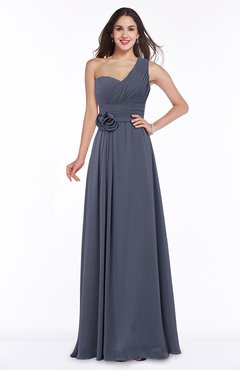 ColsBM Raquel Nightshadow Blue Elegant A-line Asymmetric Neckline Sleeveless Floor Length Sash Plus Size Bridesmaid Dresses