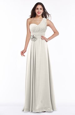 ColsBM Raquel Off White Elegant A-line Asymmetric Neckline Sleeveless Floor Length Sash Plus Size Bridesmaid Dresses