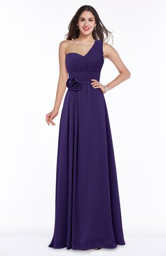 ColsBM Raquel Royal Purple Elegant A-line Asymmetric Neckline Sleeveless Floor Length Sash Plus Size Bridesmaid Dresses