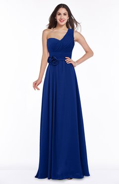 ColsBM Raquel Sodalite Blue Elegant A-line Asymmetric Neckline Sleeveless Floor Length Sash Plus Size Bridesmaid Dresses