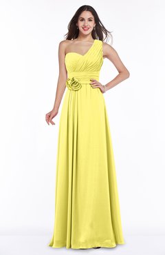ColsBM Raquel Yellow Iris Elegant A-line Asymmetric Neckline Sleeveless Floor Length Sash Plus Size Bridesmaid Dresses