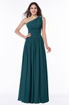 ColsBM Nova Blue Green Modern A-line Asymmetric Neckline Sleeveless Half Backless Chiffon Plus Size Bridesmaid Dresses