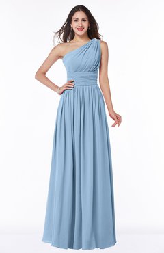 ColsBM Nova Dusty Blue Modern A-line Asymmetric Neckline Sleeveless Half Backless Chiffon Plus Size Bridesmaid Dresses