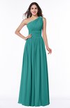 ColsBM Nova Emerald Green Modern A-line Asymmetric Neckline Sleeveless Half Backless Chiffon Plus Size Bridesmaid Dresses