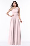 ColsBM Nova Petal Pink Modern A-line Asymmetric Neckline Sleeveless Half Backless Chiffon Plus Size Bridesmaid Dresses