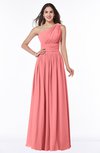 ColsBM Nova Shell Pink Modern A-line Asymmetric Neckline Sleeveless Half Backless Chiffon Plus Size Bridesmaid Dresses
