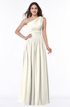 ColsBM Nova Whisper White Modern A-line Asymmetric Neckline Sleeveless Half Backless Chiffon Plus Size Bridesmaid Dresses