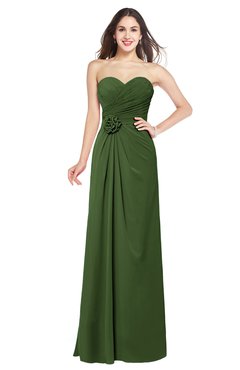 ColsBM Josie Garden Green Glamorous Sweetheart Sleeveless Zip up Flower Plus Size Bridesmaid Dresses