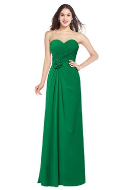 ColsBM Josie Green Glamorous Sweetheart Sleeveless Zip up Flower Plus Size Bridesmaid Dresses