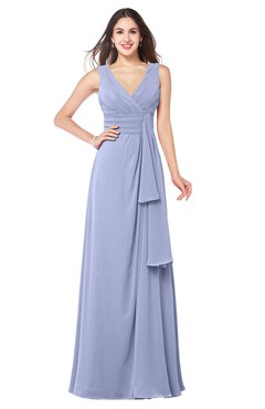 ColsBM Brenda Lavender Romantic Thick Straps Sleeveless Zipper Floor Length Sash Plus Size Bridesmaid Dresses