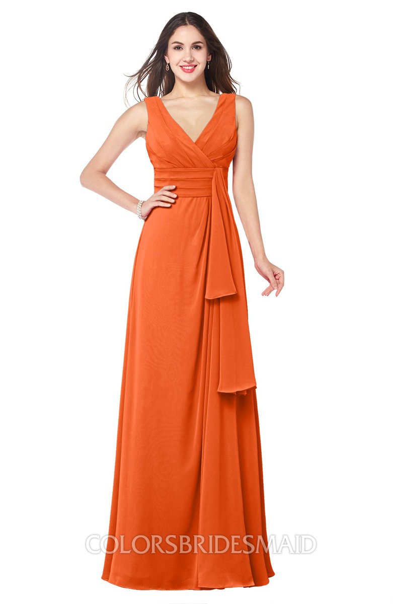 ColsBM Brenda Tangerine Bridesmaid Dresses ColorsBridesmaid