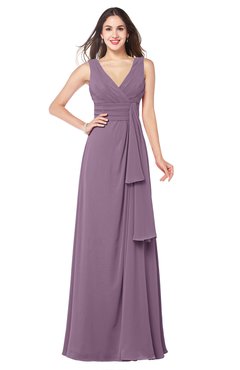 ColsBM Brenda Valerian Romantic Thick Straps Sleeveless Zipper Floor Length Sash Plus Size Bridesmaid Dresses