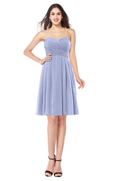 ColsBM Jillian Blue Heron Gorgeous Sweetheart Sleeveless Half Backless Knee Length Plus Size Bridesmaid Dresses