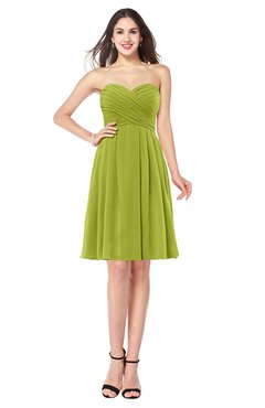 ColsBM Jillian Green Oasis Gorgeous Sweetheart Sleeveless Half Backless Knee Length Plus Size Bridesmaid Dresses