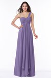ColsBM Sophie Chalk Violet Elegant A-line Asymmetric Neckline Chiffon Floor Length Ruching Plus Size Bridesmaid Dresses
