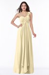 ColsBM Sophie Cornhusk Elegant A-line Asymmetric Neckline Chiffon Floor Length Ruching Plus Size Bridesmaid Dresses