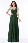 ColsBM Sophie Hunter Green Elegant A-line Asymmetric Neckline Chiffon Floor Length Ruching Plus Size Bridesmaid Dresses