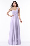 ColsBM Sophie Light Purple Elegant A-line Asymmetric Neckline Chiffon Floor Length Ruching Plus Size Bridesmaid Dresses