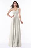 ColsBM Sophie Off White Elegant A-line Asymmetric Neckline Chiffon Floor Length Ruching Plus Size Bridesmaid Dresses