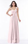 ColsBM Sophie Petal Pink Elegant A-line Asymmetric Neckline Chiffon Floor Length Ruching Plus Size Bridesmaid Dresses
