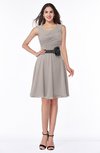 ColsBM Julie Mushroom Glamorous V-neck Sleeveless Zip up Knee Length Flower Plus Size Bridesmaid Dresses