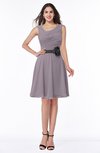 ColsBM Julie Sea Fog Glamorous V-neck Sleeveless Zip up Knee Length Flower Plus Size Bridesmaid Dresses
