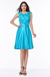 ColsBM Delilah Cornflower Blue Informal A-line Jewel Sleeveless Sash Plus Size Bridesmaid Dresses