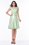 ColsBM Delilah Pale Green Informal A-line Jewel Sleeveless Sash Plus Size Bridesmaid Dresses