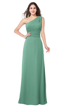 ColsBM Aislinn Bristol Blue Modest A-line Sleeveless Half Backless Floor Length Ribbon Plus Size Bridesmaid Dresses