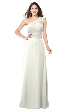 ColsBM Aislinn Cream Modest A-line Sleeveless Half Backless Floor Length Ribbon Plus Size Bridesmaid Dresses