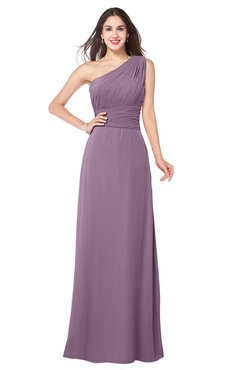 ColsBM Aislinn Mauve Modest A-line Sleeveless Half Backless Floor Length Ribbon Plus Size Bridesmaid Dresses