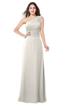 ColsBM Aislinn Off White Modest A-line Sleeveless Half Backless Floor Length Ribbon Plus Size Bridesmaid Dresses