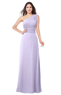 ColsBM Aislinn Pastel Lilac Modest A-line Sleeveless Half Backless Floor Length Ribbon Plus Size Bridesmaid Dresses