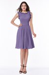 ColsBM Jenny Chalk Violet Simple A-line Scoop Sleeveless Chiffon Knee Length Plus Size Bridesmaid Dresses