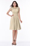 ColsBM Jenny Novelle Peach Simple A-line Scoop Sleeveless Chiffon Knee Length Plus Size Bridesmaid Dresses