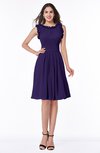ColsBM Jenny Royal Purple Simple A-line Scoop Sleeveless Chiffon Knee Length Plus Size Bridesmaid Dresses