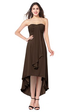 ColsBM Emilee Copper Sexy A-line Sleeveless Half Backless Asymmetric Plus Size Bridesmaid Dresses