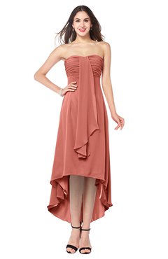 ColsBM Emilee Crabapple Sexy A-line Sleeveless Half Backless Asymmetric Plus Size Bridesmaid Dresses