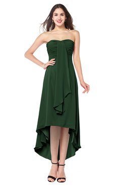ColsBM Emilee Hunter Green Sexy A-line Sleeveless Half Backless Asymmetric Plus Size Bridesmaid Dresses