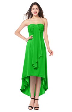 ColsBM Emilee Jasmine Green Sexy A-line Sleeveless Half Backless Asymmetric Plus Size Bridesmaid Dresses