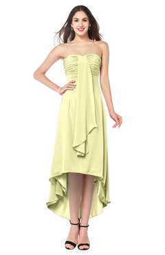 ColsBM Emilee Wax Yellow Sexy A-line Sleeveless Half Backless Asymmetric Plus Size Bridesmaid Dresses