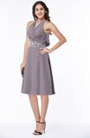 ColsBM Angelica Cameo Classic Lace up Chiffon Knee Length Beaded Plus Size Bridesmaid Dresses