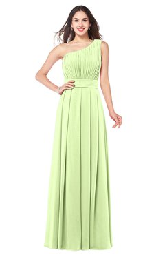 ColsBM Noemi Butterfly Elegant A-line One Shoulder Sleeveless Floor Length Pleated Plus Size Bridesmaid Dresses